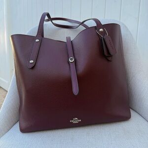 Coach Deep Burgundy Leather Tote